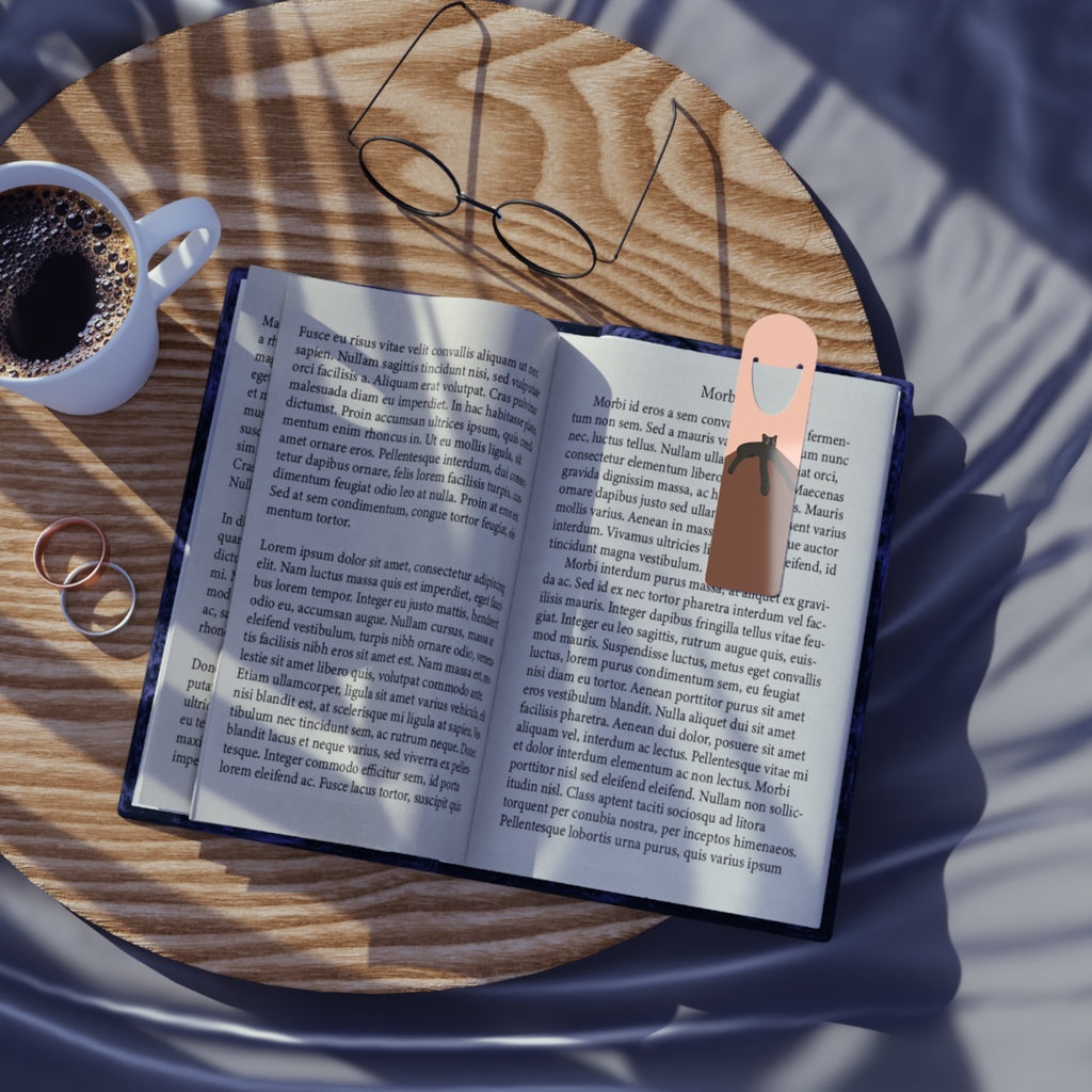 Long Cat on the Floor – Metal Bookmark