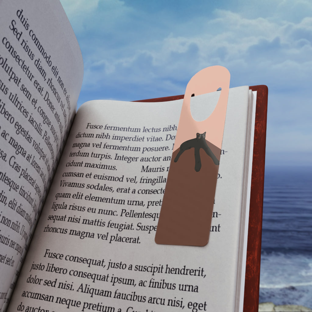 Long Cat on the Floor – Metal Bookmark
